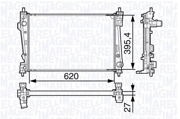 Радиатор охлаждение двигателя MAGNETI MARELLI 350213131200