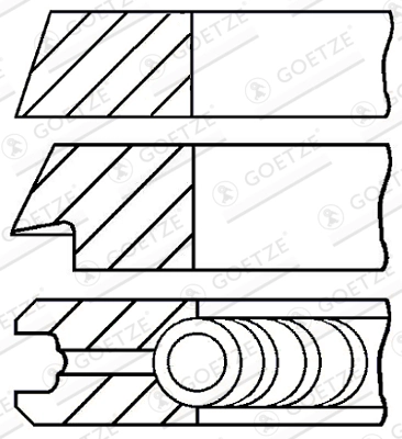 Комплект поршневых колец GOETZE ENGINE 08-109400-10