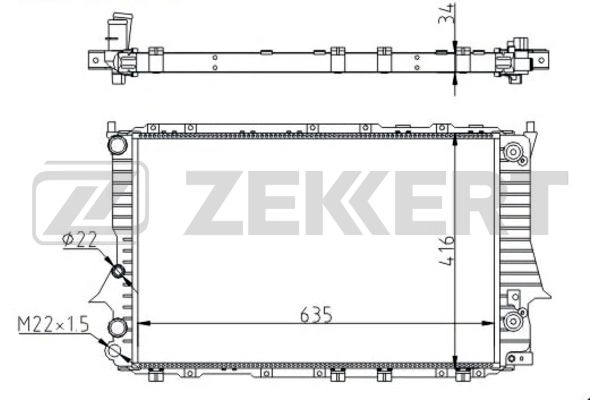 Радиатор охлаждение двигателя ZEKKERT MK-1268