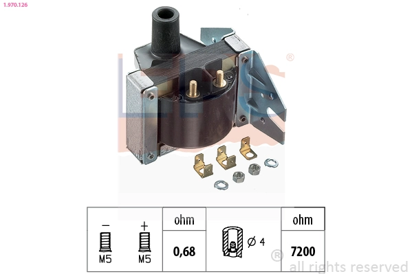 Катушка зажигания made in italy - oe equivalent EPS 1.970.126