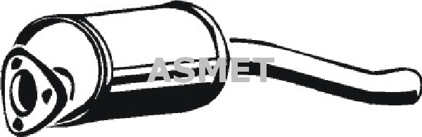 Предглушитель выхлопных газов ASMET 04.044
