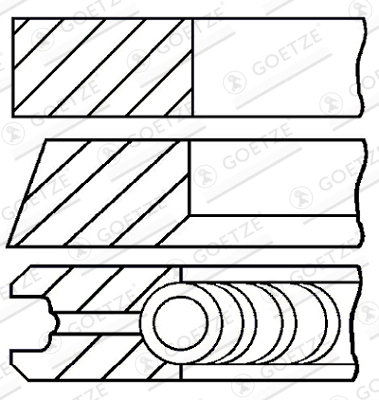 Комплект поршневых колец GOETZE ENGINE 08-114907-00