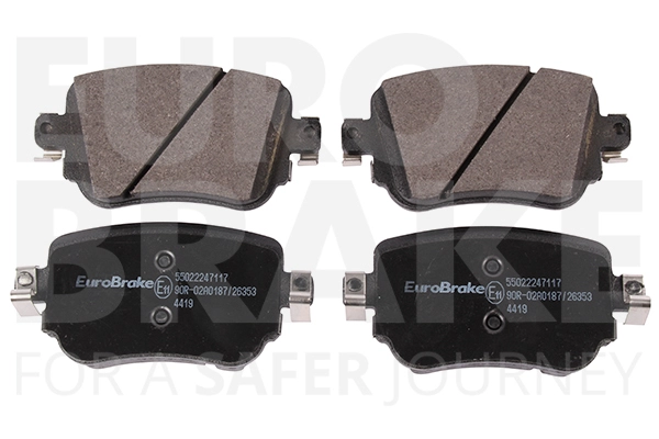 Комплект тормозных колодок дисковый тормоз EUROBRAKE 55022247117