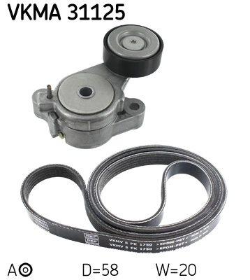 Поликлиновой ременный комплект SKF VKMA 31125