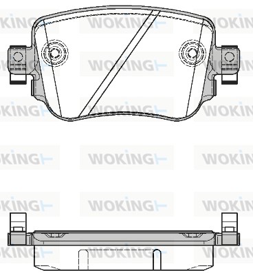Комплект тормозных колодок дисковый тормоз WOKING P14493.08