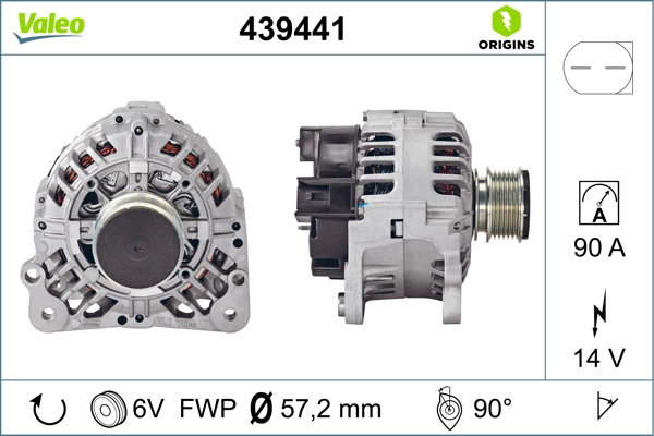 Генератор valeo origins new oe technology VALEO 439441