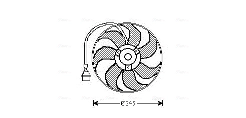 Вентилятор охлаждение двигателя AVA QUALITY COOLING AI7509