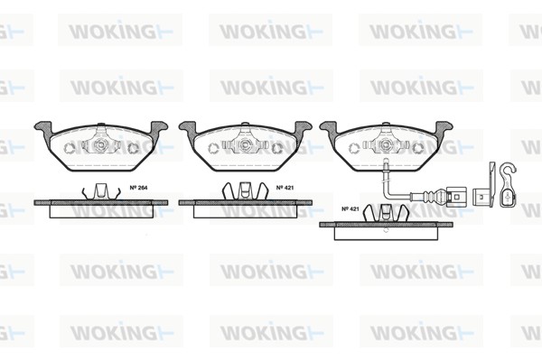 Комплект тормозных колодок дисковый тормоз WOKING P7333.21