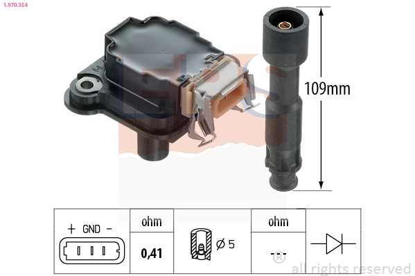 Катушка зажигания made in italy - oe equivalent EPS 1.970.354