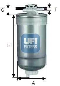 Топливный фильтр UFI 55.427.00