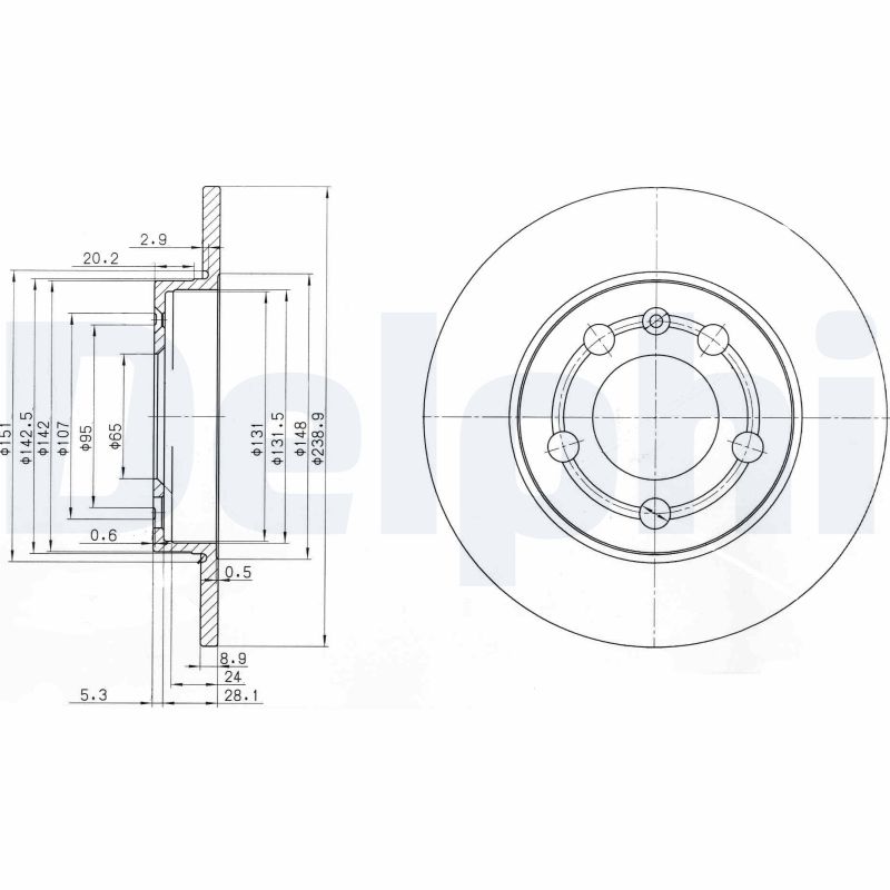 Тормозной диск DELPHI BG3738