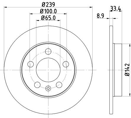 Тормозной диск pro HELLA/BEHR/PAGID 8DD 355 107-461