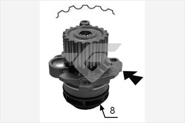 Водяной насос охлаждение двигателя HUTCHINSON WP79