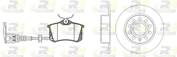 Комплект тормозов дисковый тормозной механизм dual kit ROADHOUSE 8263.09