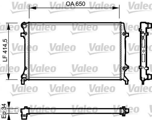 Радиатор охлаждение двигателя VALEO 735120