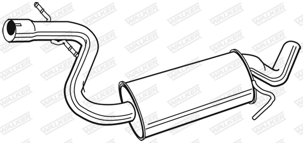 Средний глушитель выхлопных газов WALKER PRODUCTS 23104