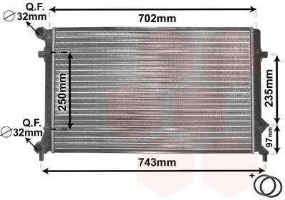 Радиатор охлаждение двигателя ir plus VAN WEZEL 58002204