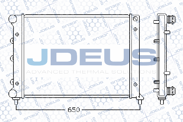 Радиатор охлаждение двигателя JDEUS 000M12