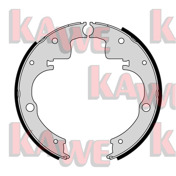 Комплект тормозных колодок KAWE 00250