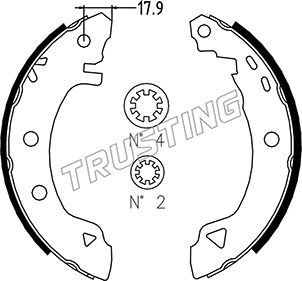 Комплект тормозных колодок TRUSTING 004.007
