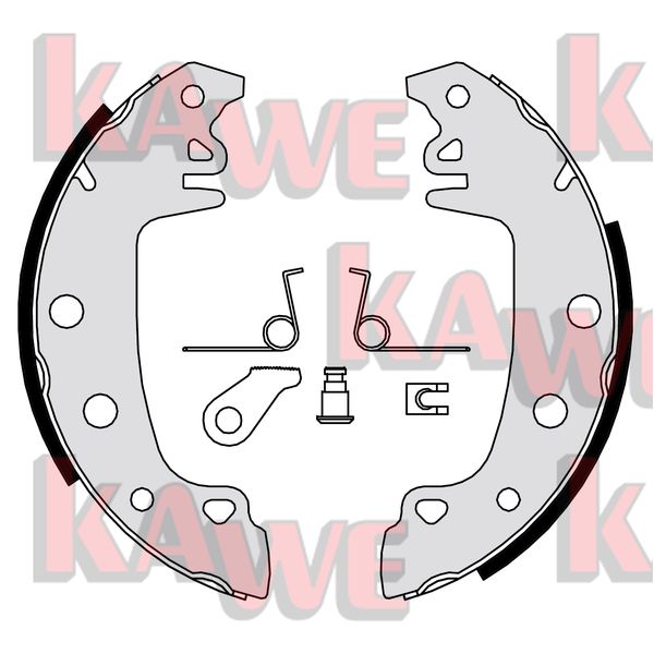 Комплект тормозных колодок KAWE 00771