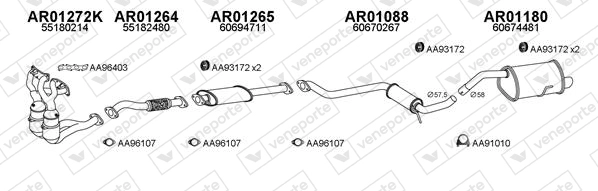 Система выпуска ог VENEPORTE 010095