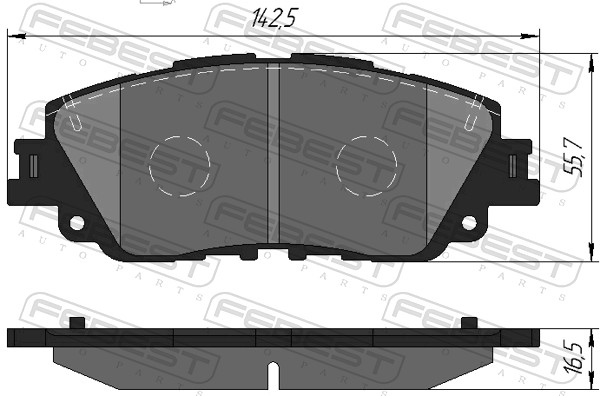 Комплект тормозных колодок дисковый тормоз FEBEST 0101-GSV70F