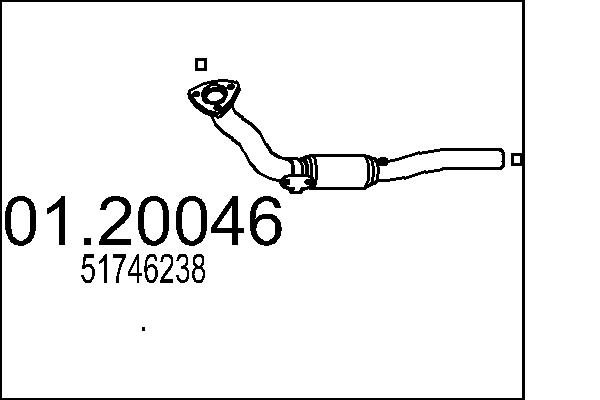Труба выхлопного газа MTS 01.20046