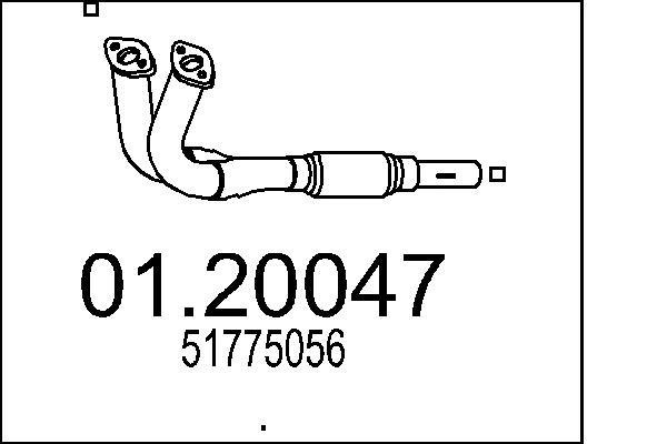 Труба выхлопного газа MTS 01.20047