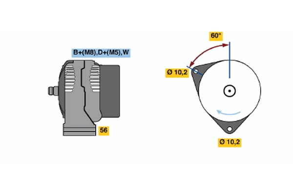 Генератор BOSCH 0 123 320 023