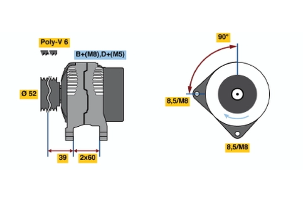 Генератор BOSCH 0 123 510 095