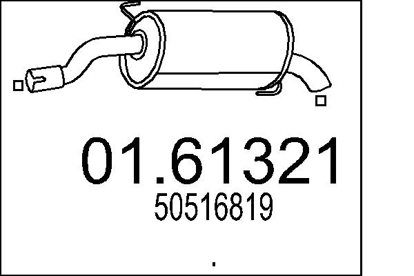 Глушитель выхлопных газов конечный MTS 01.61321