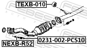 Чаша холостого хода балка моста FEBEST 0231-002-PCS10