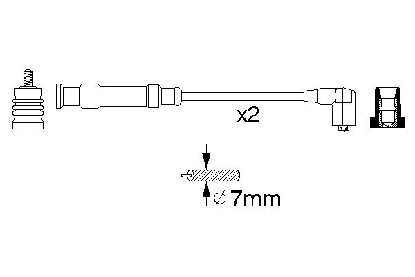 Комплект проводов зажигания BOSCH 0 356 912 805