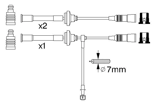 Комплект проводов зажигания BOSCH 0 356 912 946