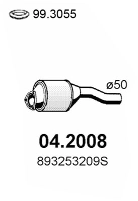 Предглушитель выхлопных газов ASSO 04.2008