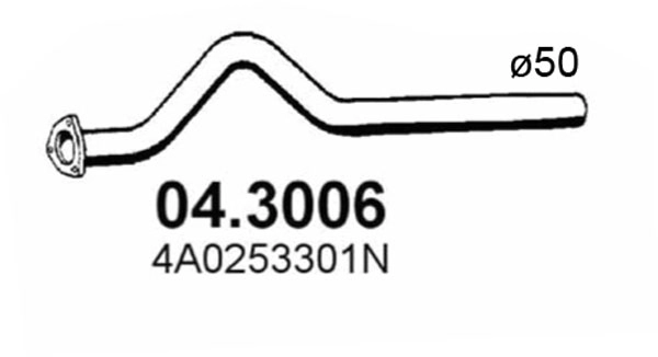 Труба выхлопного газа ASSO 04.3006