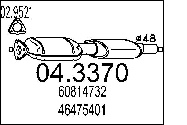 Катализатор MTS 04.3370