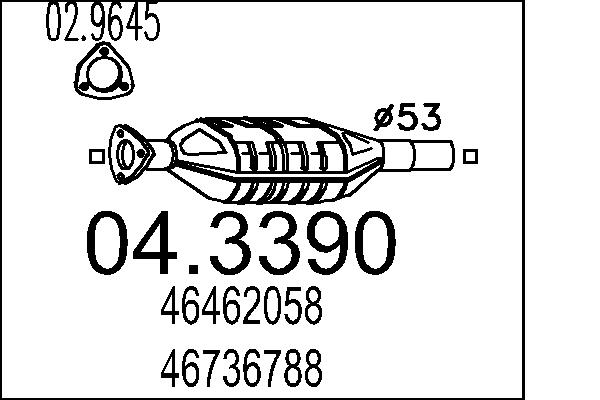 Катализатор MTS 04.3390
