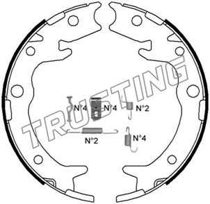 Комплект тормозных колодок стояночная тормозная система TRUSTING 044.023K
