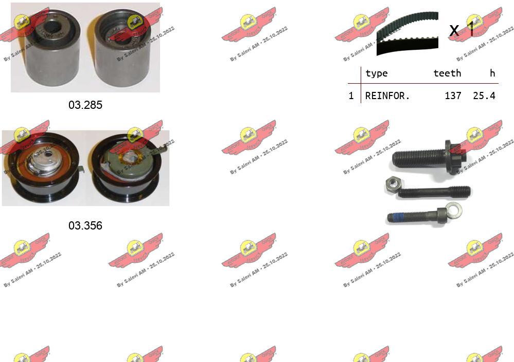 Комплект ремня грм AUTOKIT 04.5015