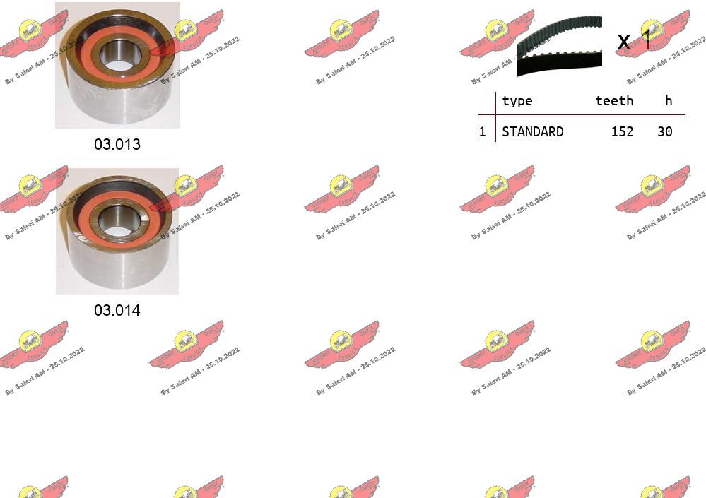 Комплект ремня грм AUTOKIT 04.5041