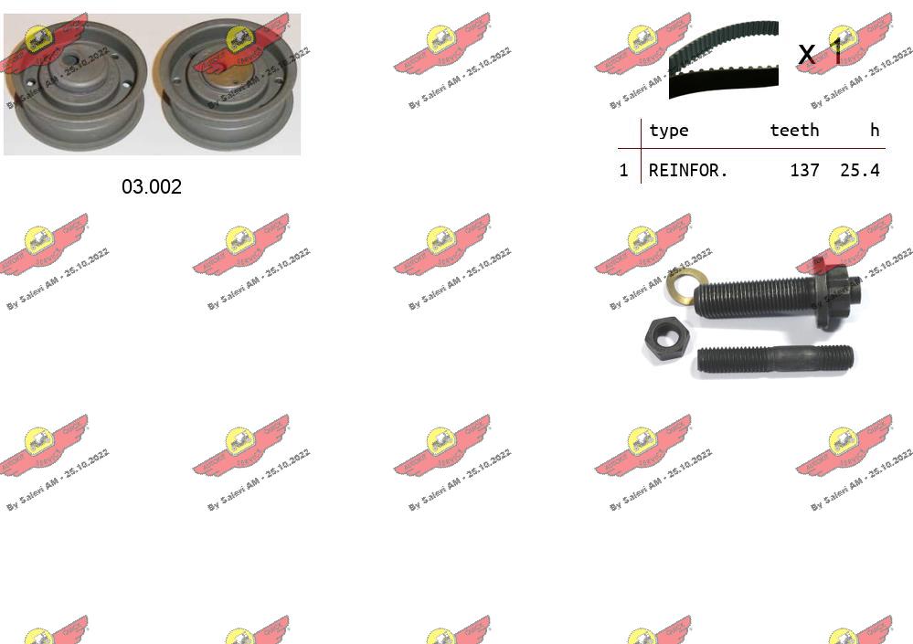 Комплект ремня грм AUTOKIT 04.5068