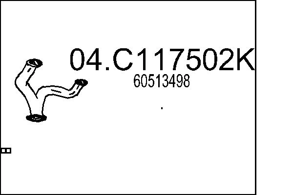 Труба выхлопного газа MTS 04.C117502K