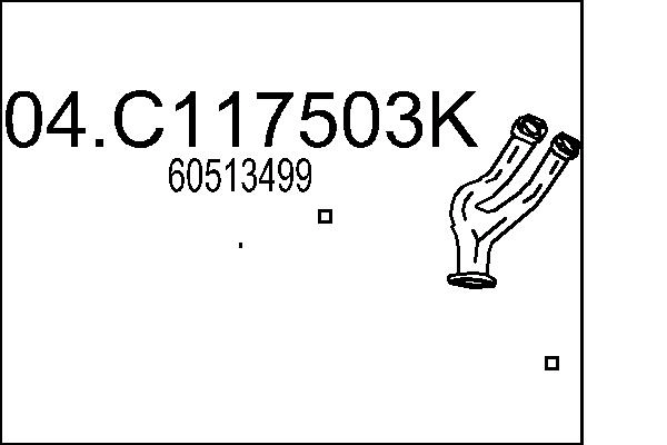 Труба выхлопного газа MTS 04.C117503K