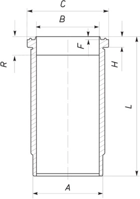 Гильза цилиндра MAHLE/KNECHT 061 WN 14 00