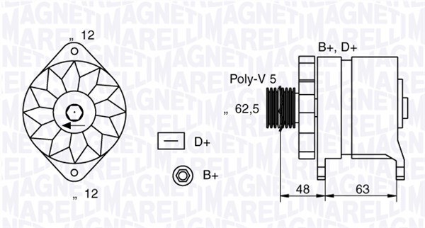 Генератор MAGNETI MARELLI 063321191010