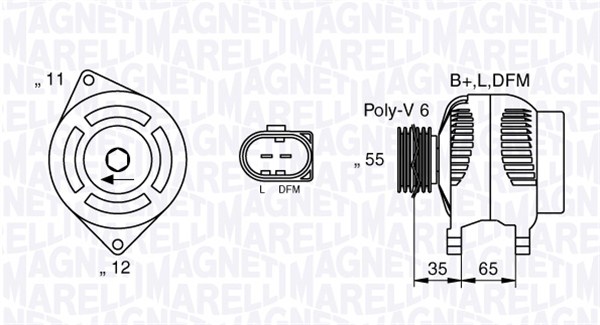 Генератор MAGNETI MARELLI 063377014010