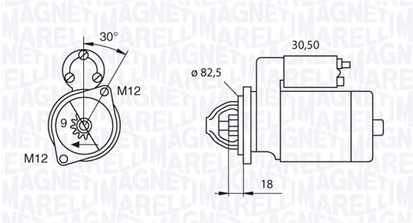 Стартер MAGNETI MARELLI 063521101380