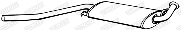 Средний глушитель выхлопных газов WALKER PRODUCTS 08024
